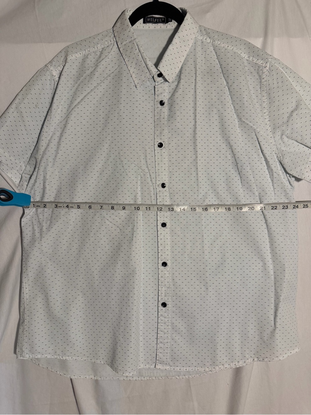 #462 Wulful Slim Fit Light Blue Dot-Print Men's Shirt